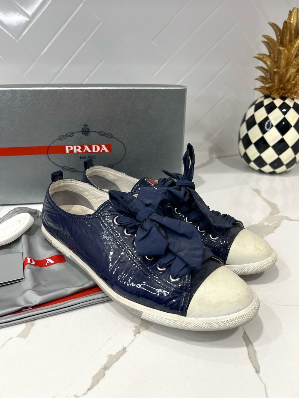 PRADA Patent leather trainers